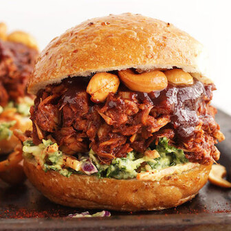 BBQ jackfruit sandwich