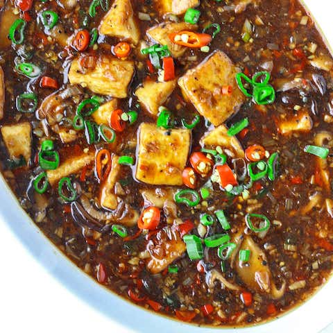 Black pepper tofu rice