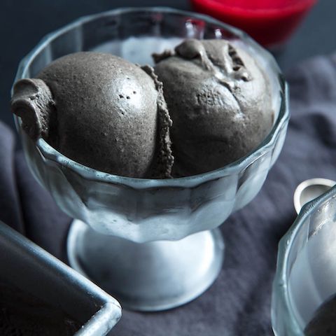 Black sesame ice cream