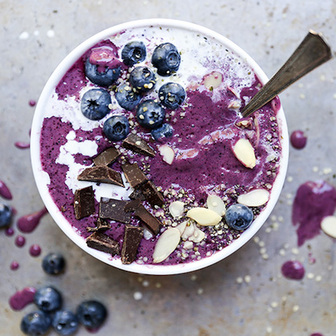 Blueberry smoothie bowl