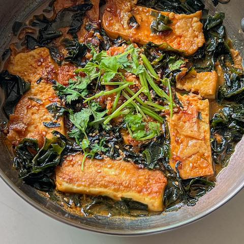 Braised rose tofu