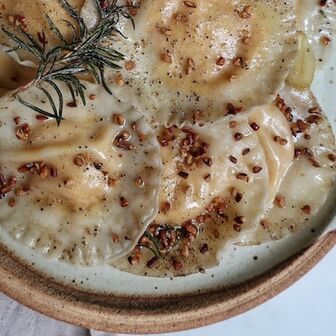 Butternut squash ravioli