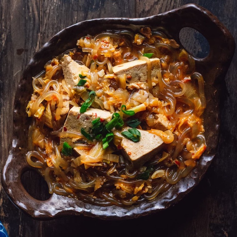 Cabbage and vermicelli stew