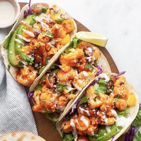 Cajun cauliflower tacos