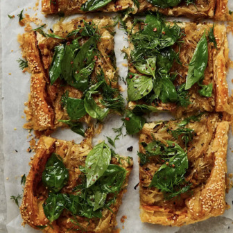 Caramelised onion galette