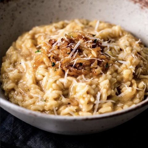 Caramelised onion risotto