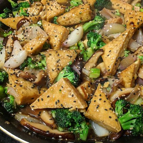 Cashew tofu stir fry