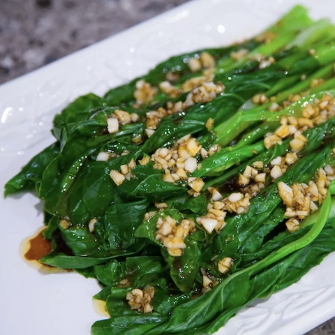 Chinese broccoli with garlic