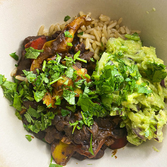 Chipotle bean bowl