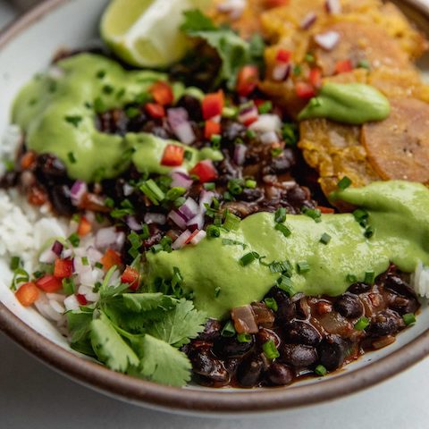 Chipotle lime black bean bowl