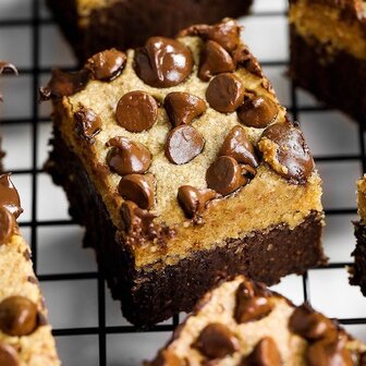 Cookie dough brownies
