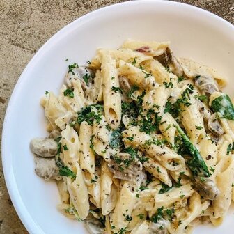 Creamy mushroom pasta