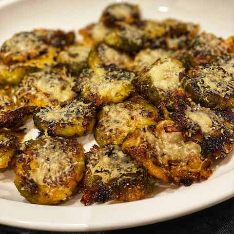 Crispy smashed brussels sprouts