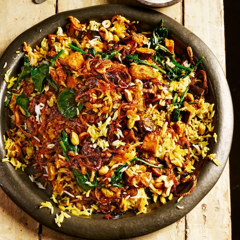 Eggplant biryani