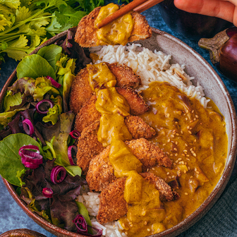 Eggplant katsu curry