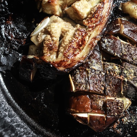 Garlic roasted eggplant