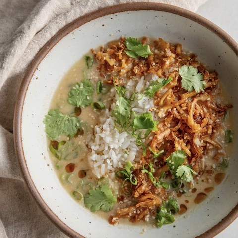 Ginger miso brothy soup