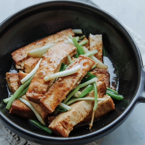 Ginger & spring onion tofu