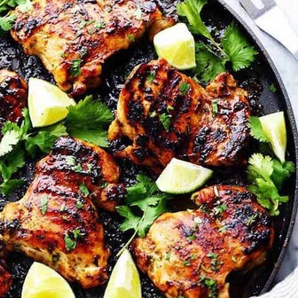 Grilled honey lime chicken (or tofu)