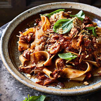 Braised jackfruit pappardelle