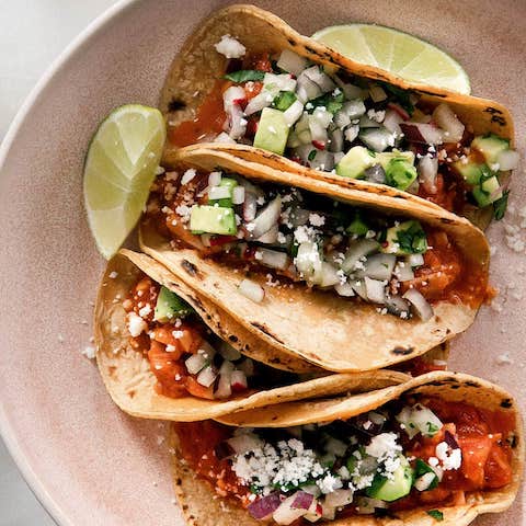 Jackfruit tinga tacos