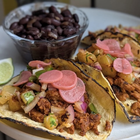 Korean al pastor tacos