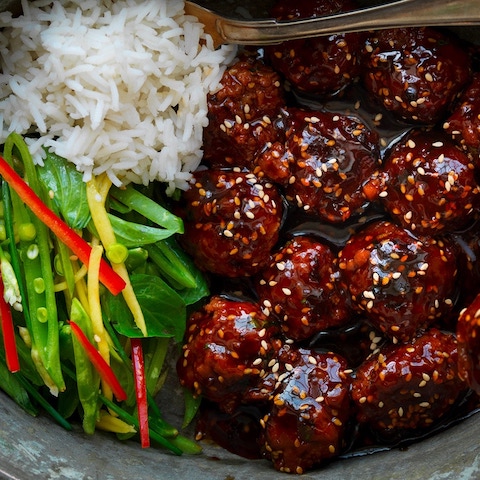 Korean bbq meatballs