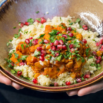 Kumara and chickpea stew