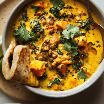 Kumara and coconut stew