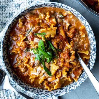 Lasagna soup