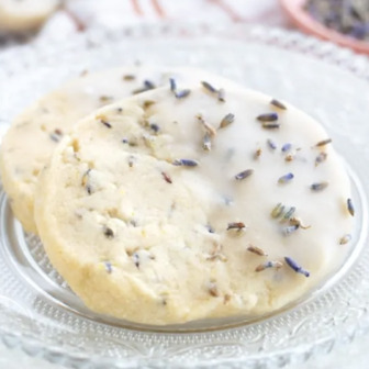 Lemon lavender shortbread cookies