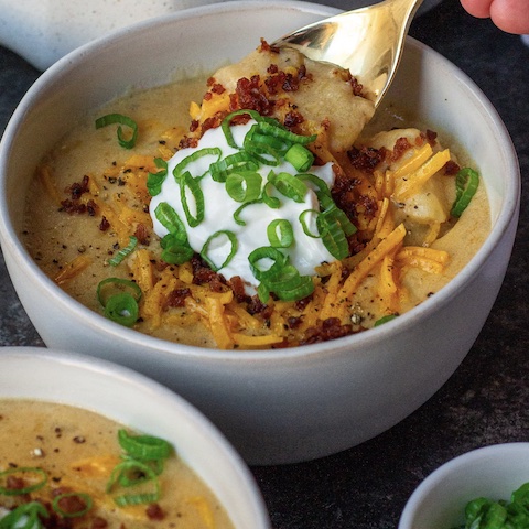 Loaded baked potato soup