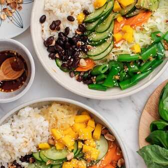 Mango ginger rice bowl
