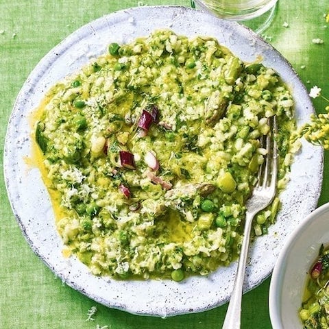 Mint and pea risotto