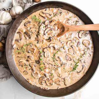 Mushroom stroganoff