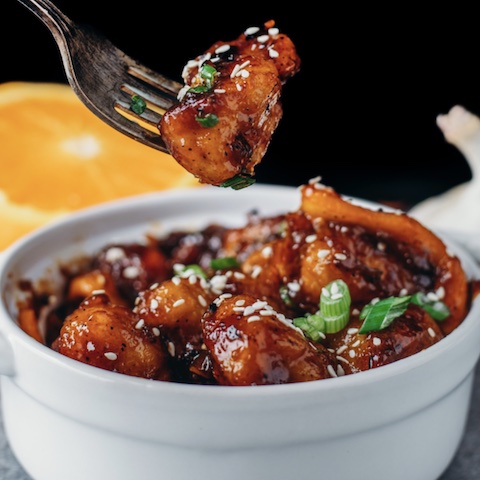 Vegan orange chicken