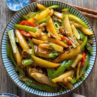 Pepper and potato stir fry