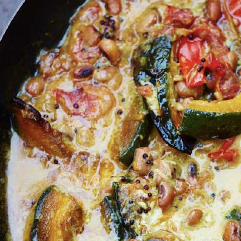 Pumpkin and coconut curry