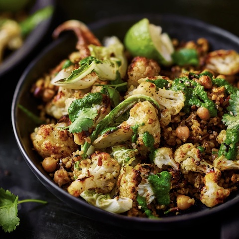 Roast cauliflower bowl