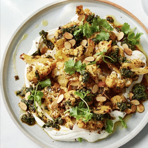 Roast cauliflower with sweet chermoula
