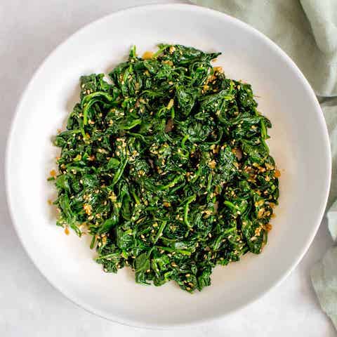 Seasoned spinach