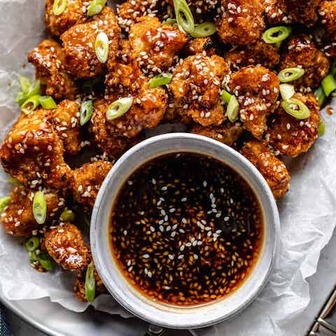 Sesame cauliflower wings