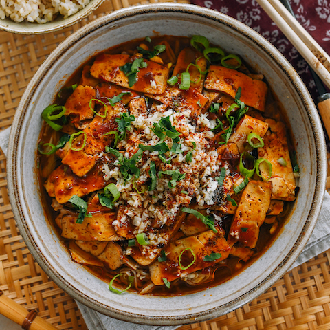 Spicy sichuan boiled tofu