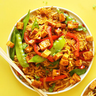 Vegan singapore noodles