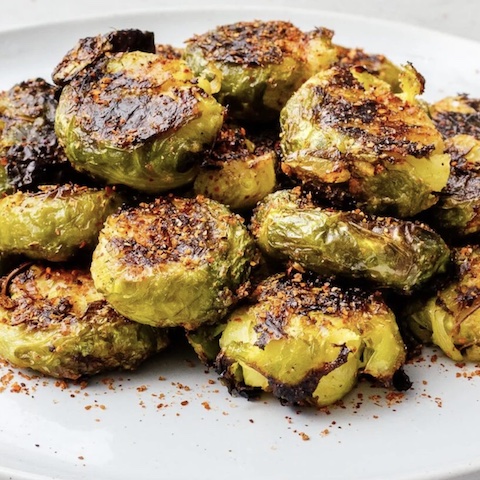 Smashed brussels sprouts