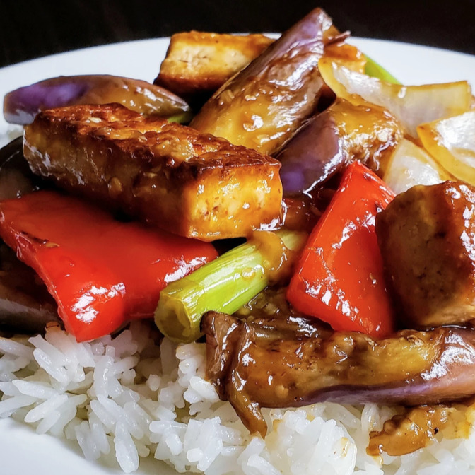 Spicy eggplant and tofu