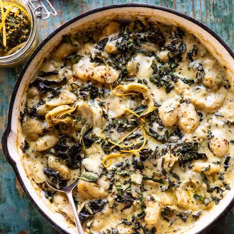 Spinach artichoke gnocchi