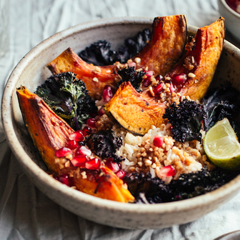 Squash and kale bowl