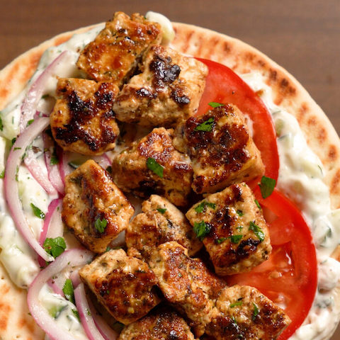 Tofu souvlaki