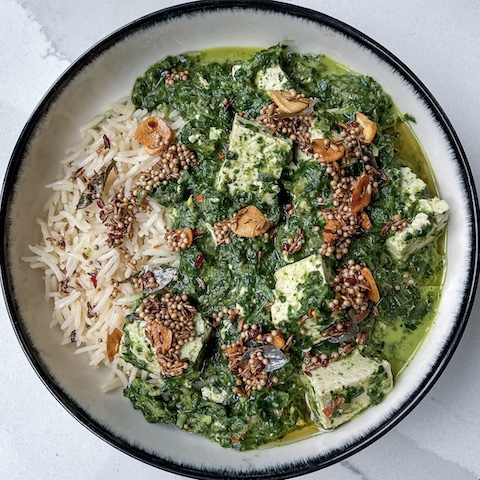 Tofu Spinach Saag